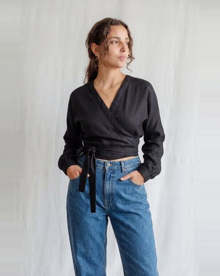 Jyoti - Fair Works Bio-Baumwoll Wickelbluse Harita
