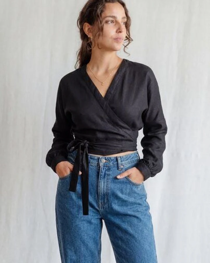 Jyoti - Fair Works Bio-Baumwoll Wickelbluse Harita