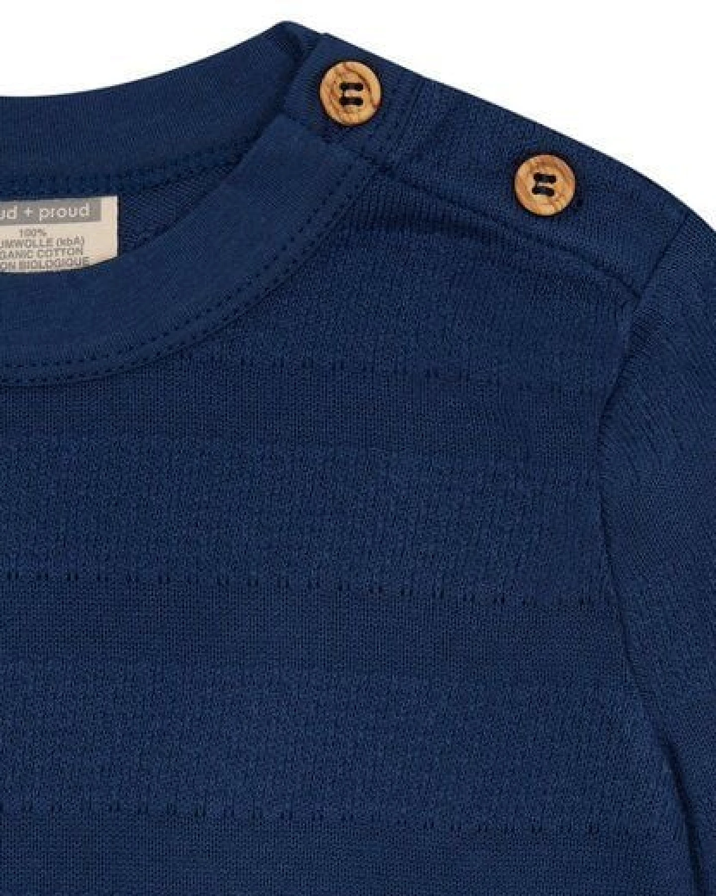 loud + proud Babys & Kinder Shirt Jacquard, GOTS-zertifiziert – Ansicht 3