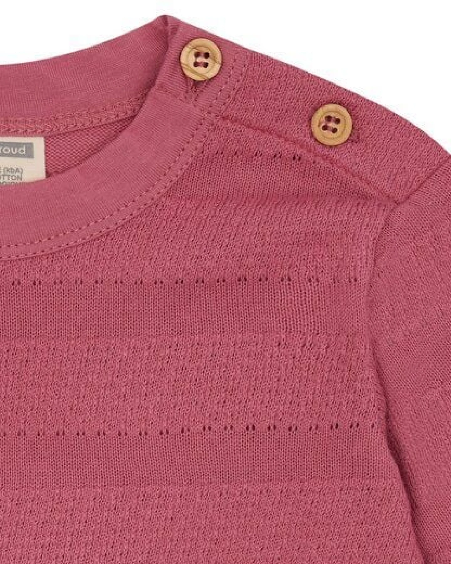 loud + proud Babys & Kinder Shirt Jacquard, GOTS-zertifiziert – Ansicht 3