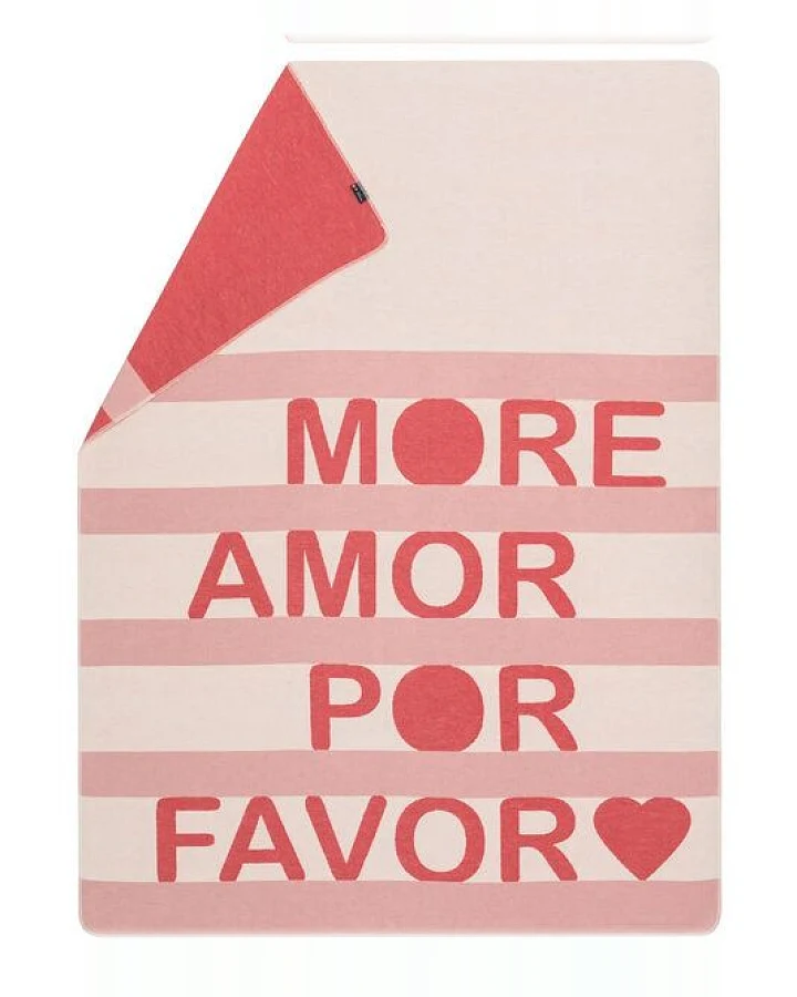 David Fussenegger SILVRETTA Flanelldecke “more amor” rosa 200 x 140 cm