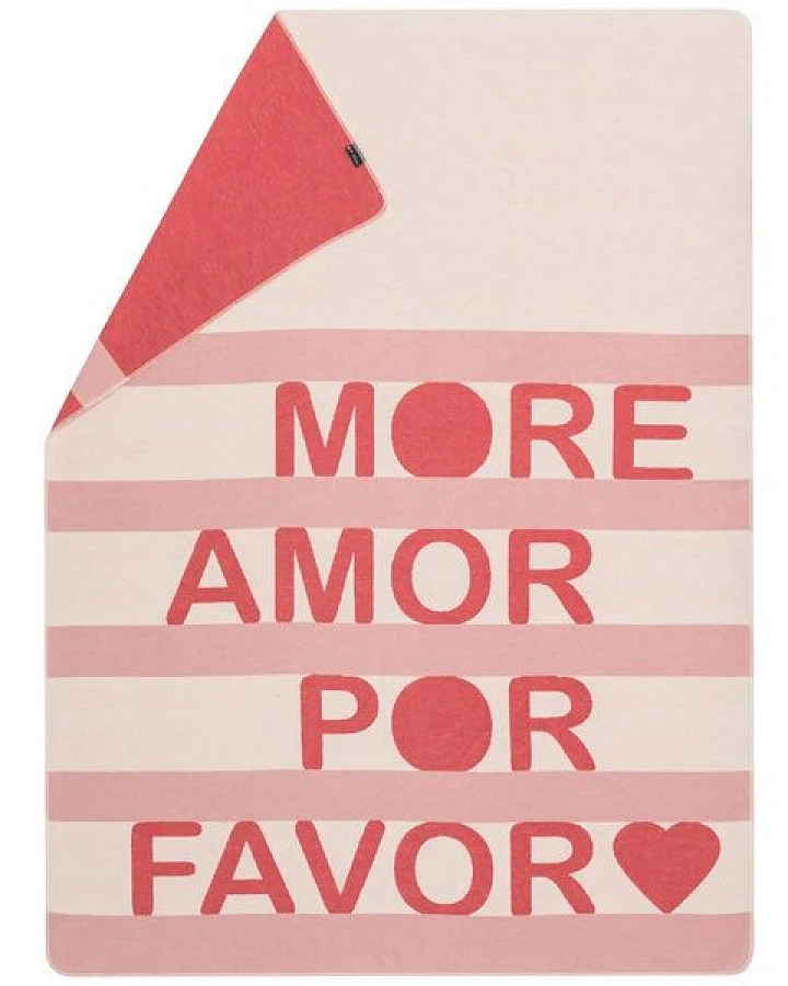 David Fussenegger SILVRETTA Flanelldecke “more amor” rosa 200 x 140 cm