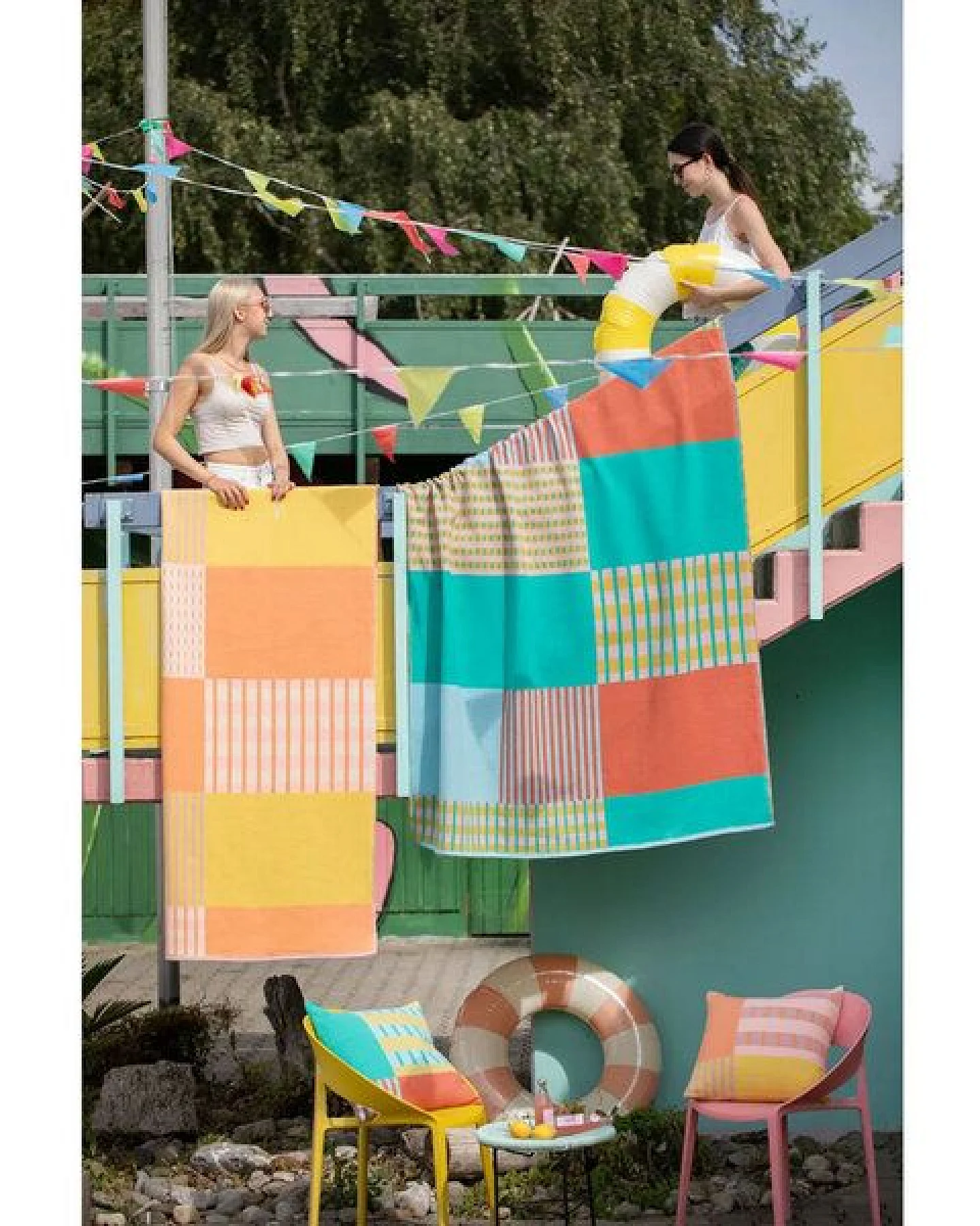 David Fussenegger LUCA Flanelldecke “Patch” gelb 200 x 140 cm – Ansicht 3