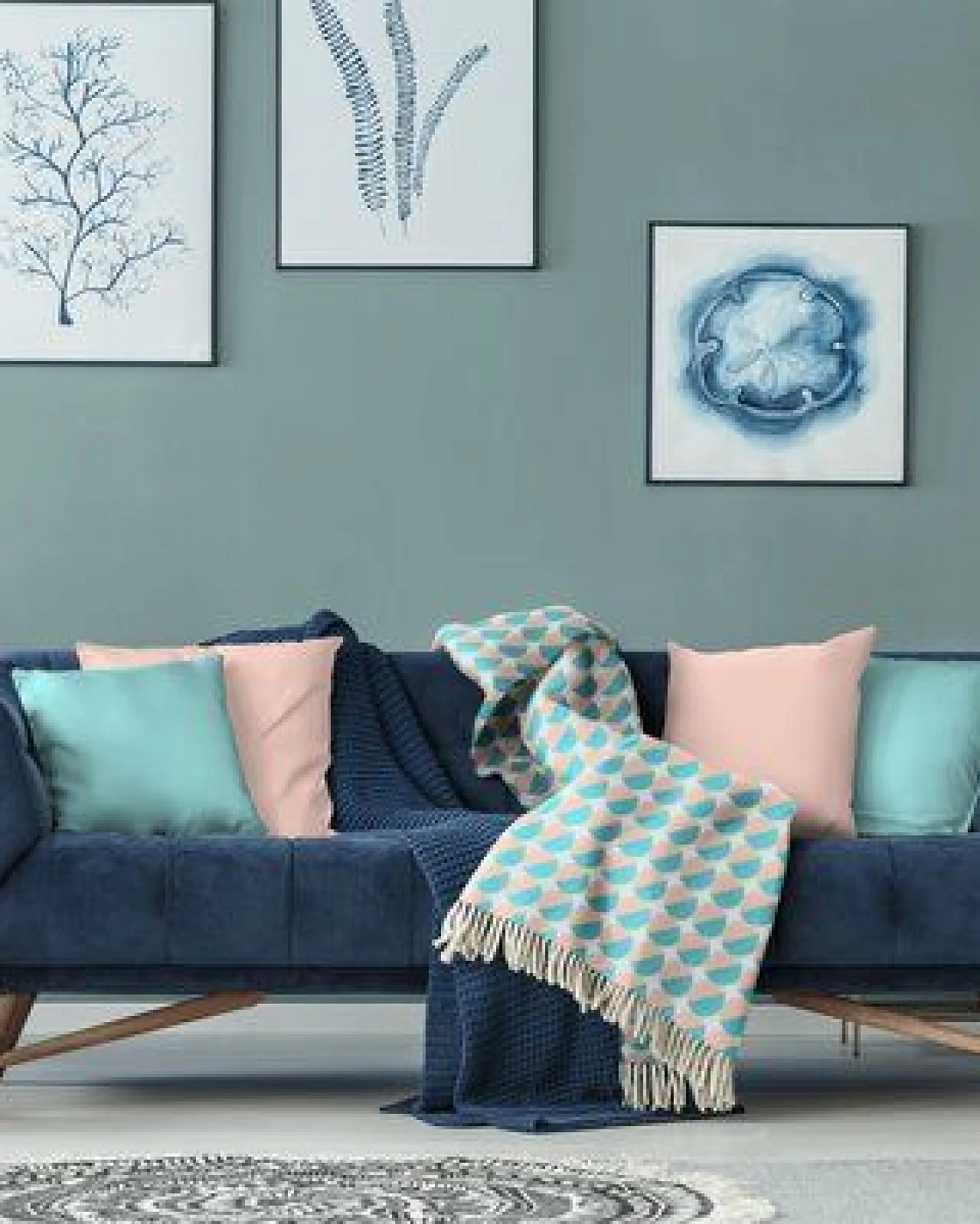Nature by Adam Kuscheldecke aus 100% Bio-Baumwolle - Made in Germany - Circles – Ansicht 3