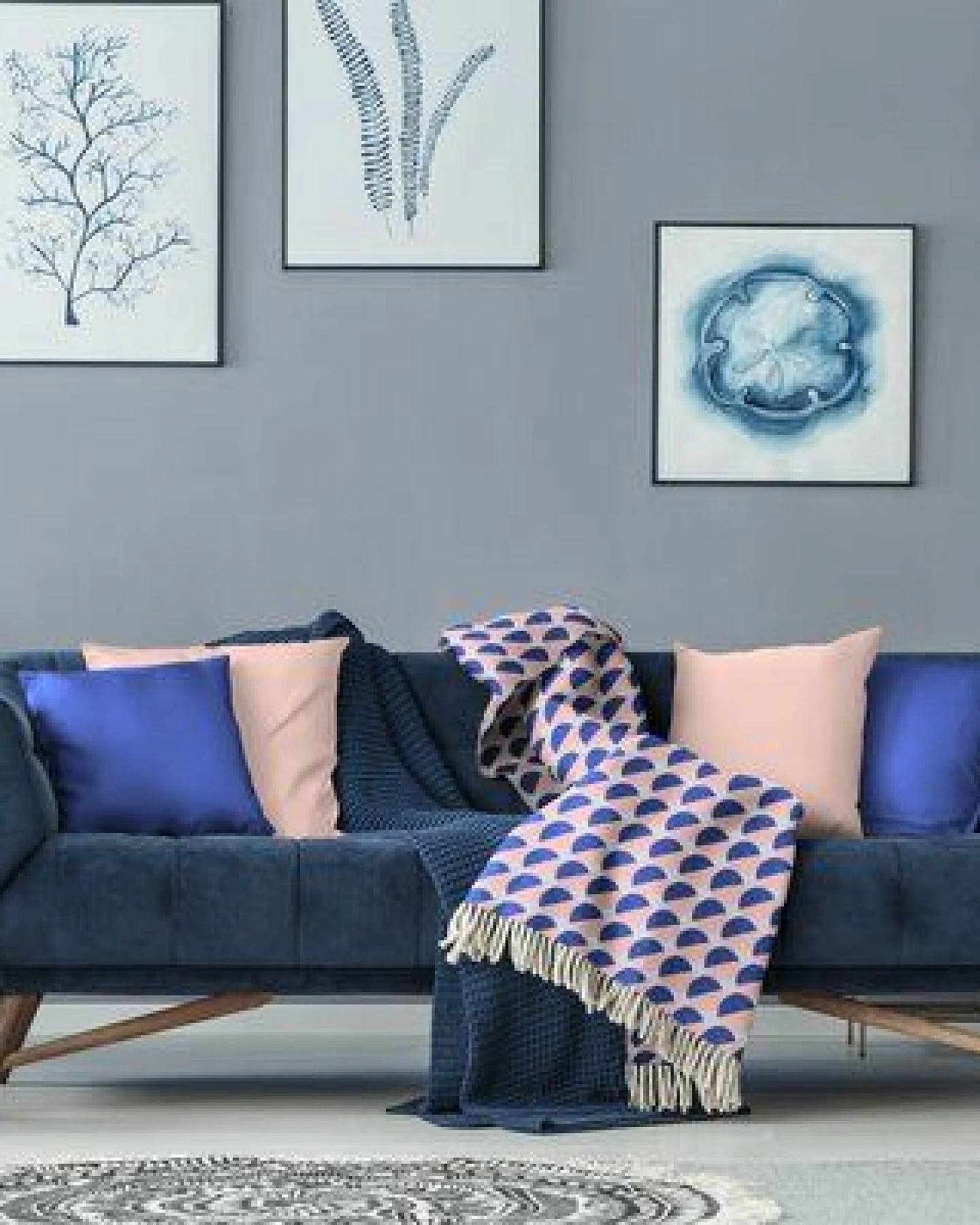 Nature by Adam Kuscheldecke aus 100% Bio-Baumwolle - Made in Germany - Circles – Ansicht 3