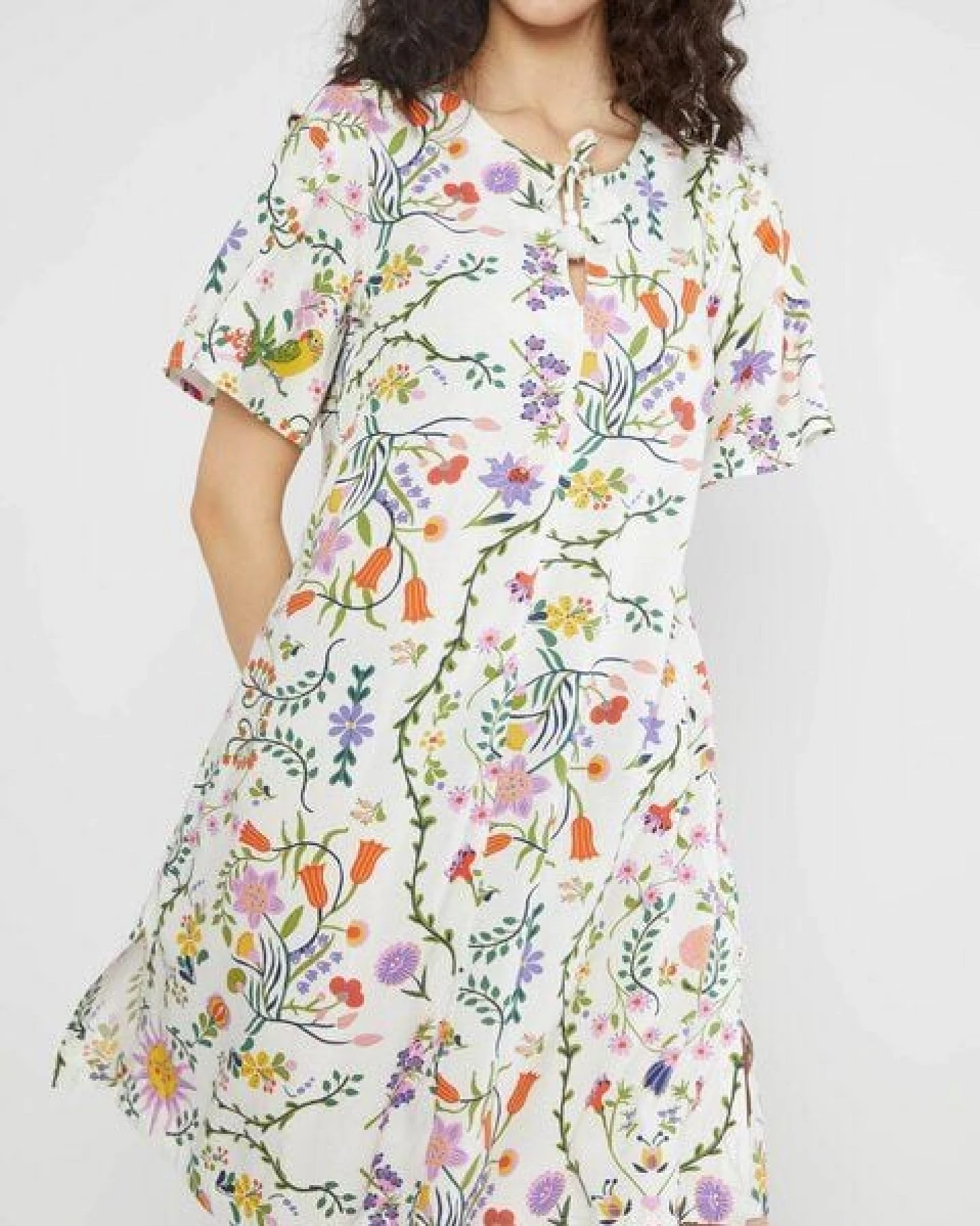 Blutsgeschwister Kleid Kaftan Wings - Flower Sun And Moon – Ansicht 4