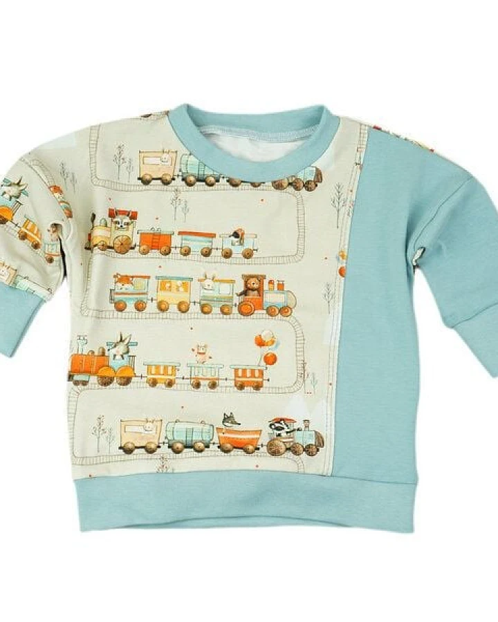 Sternchenwolke BIO Langarmshirt "Abenteuer auf Gleisen"