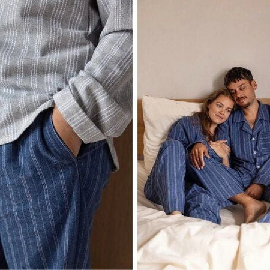 Denim Blue/White Stripe