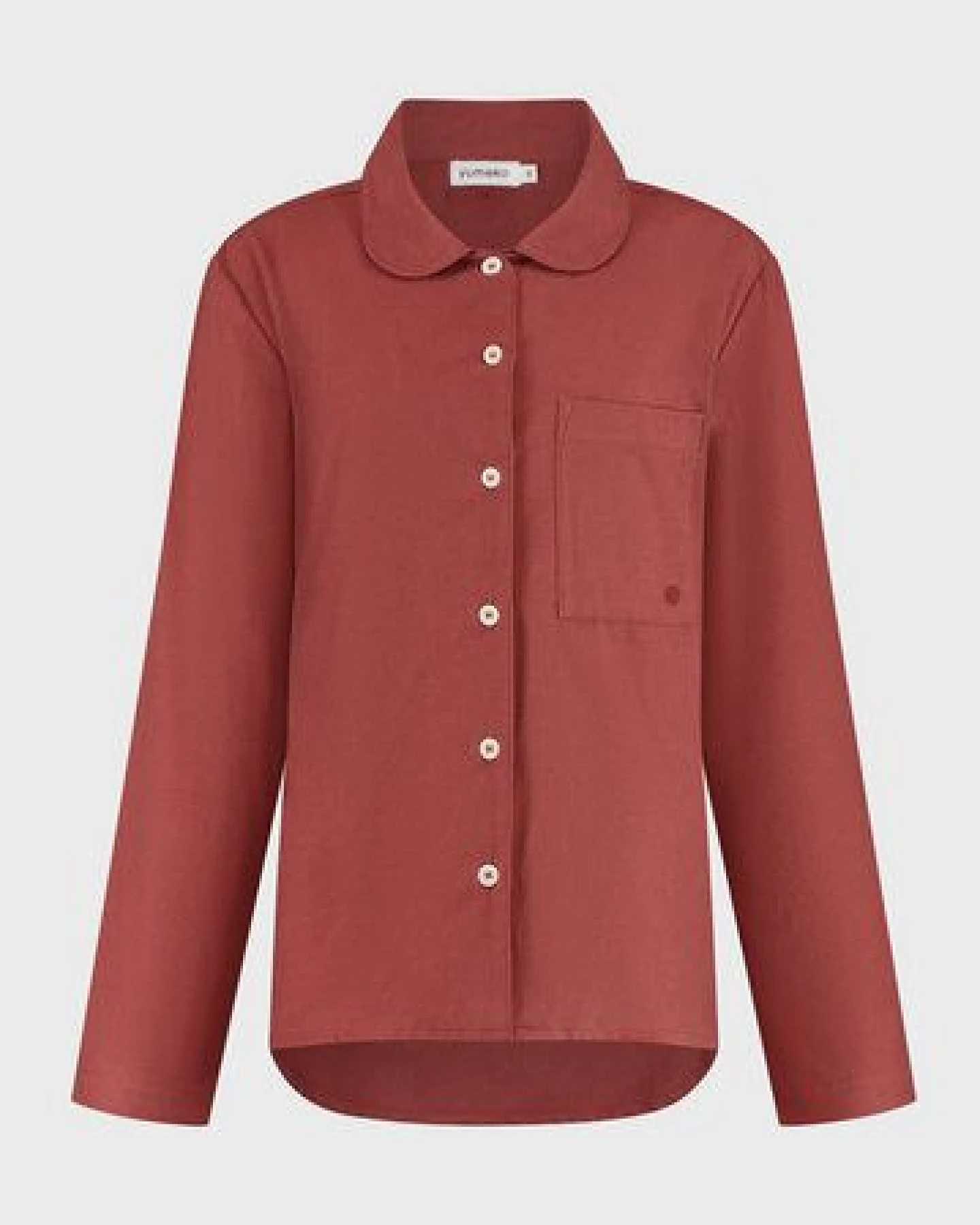 Pyjamaoberteil Damen "Yumeko" aus Velvet Flanell – Ansicht 2