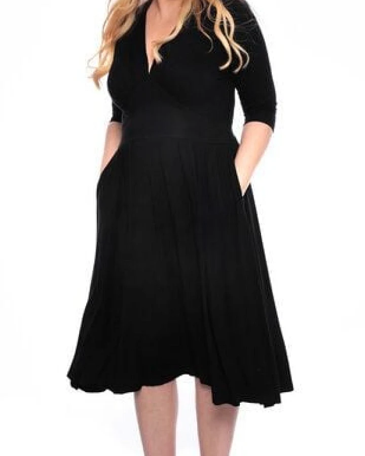 Ingoria MAGDALENA Midi Kleid 3/4 Arm mit Taschen aus TENCEL® Modal Jersey