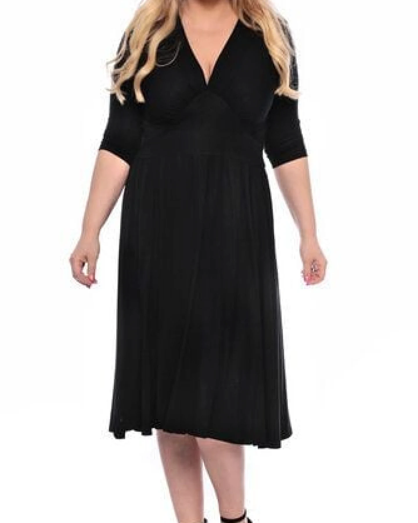 Ingoria MAGDALENA Midi Kleid 3/4 Arm mit Taschen aus TENCEL® Modal Jersey – Ansicht 2