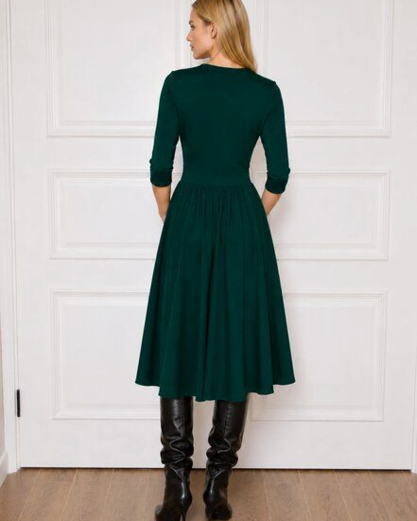 Ingoria MAGDALENA Midi Kleid 3/4 Arm mit Taschen aus TENCEL® Modal Jersey – Ansicht 2