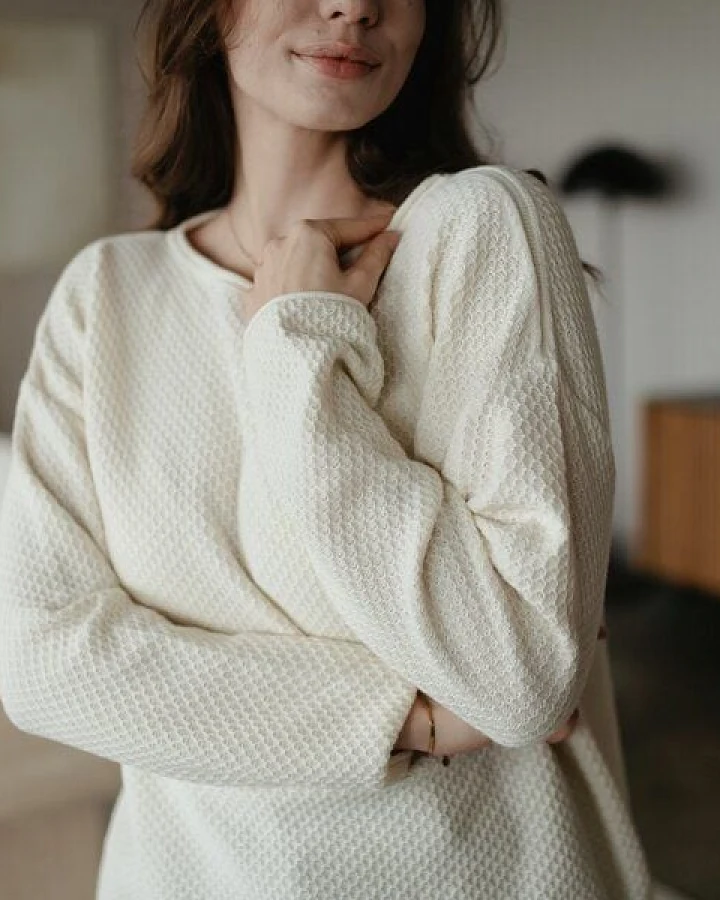 NORDLICHT Pullover mit Struktur Viola