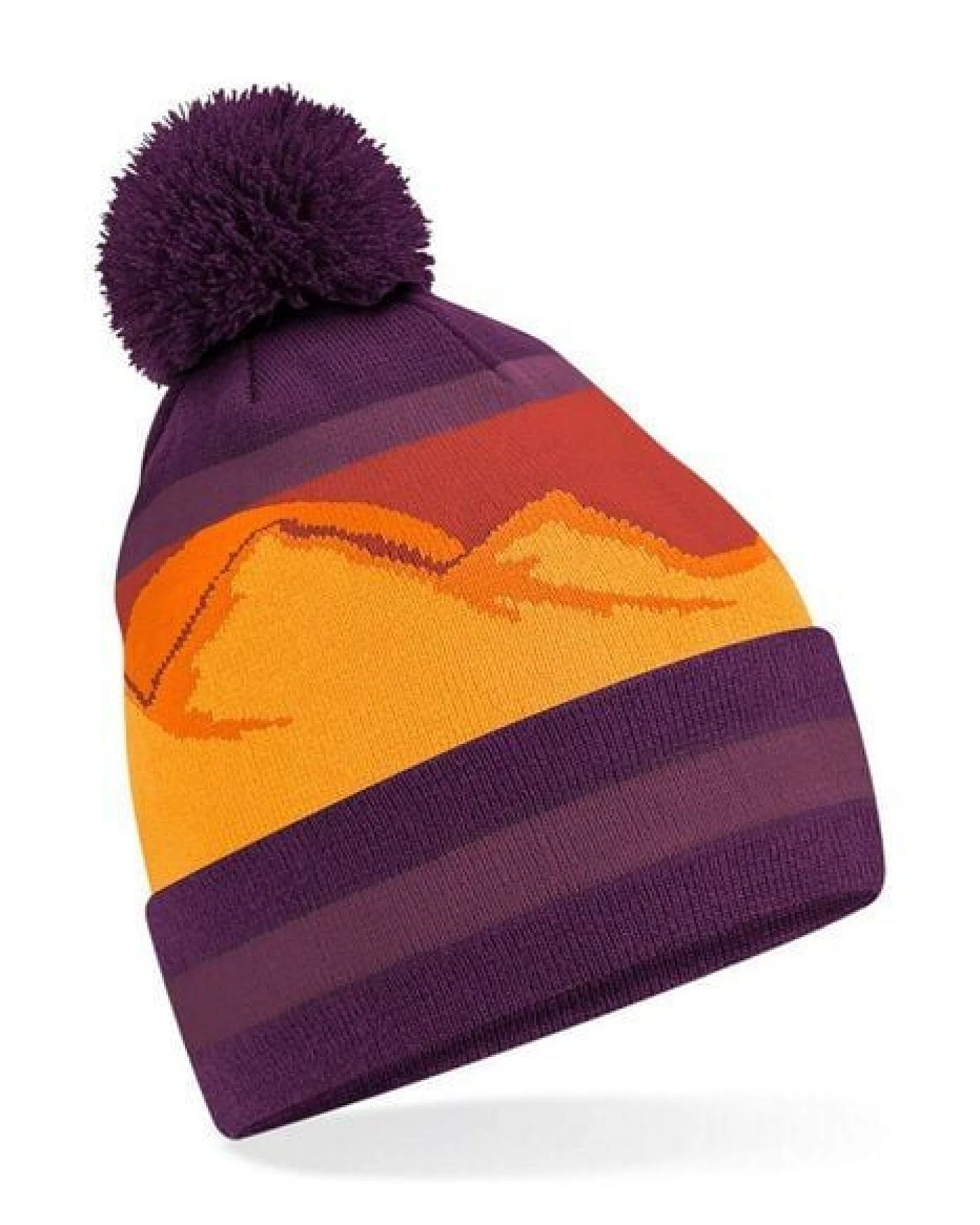 Bommelmütze Beanie Pom Pom Beechfield Mountain Peaks Pudelmütze Mutsch – Ansicht 2