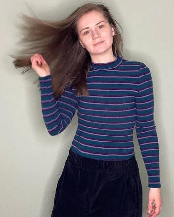 Golden Circle Clothing Gestreiftes Longsleeve mit Stehkragen