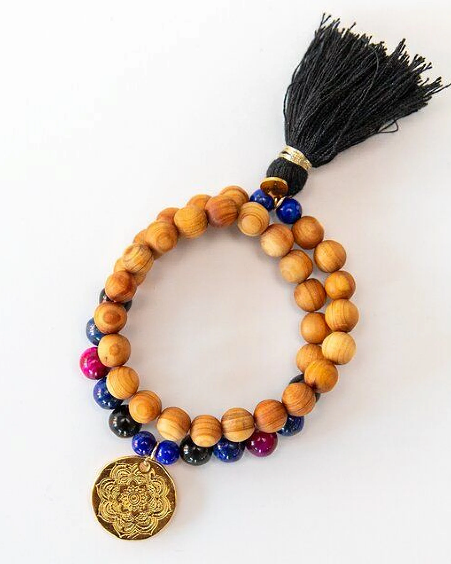 Divasya Mala Armband Sandalwood Bliss & Sandalwood Midnight - Wickelarmband – Ansicht 3