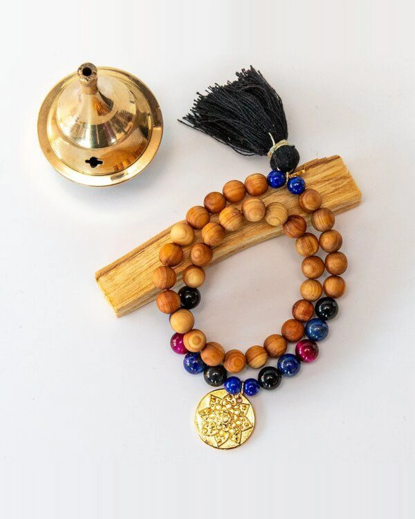 Divasya Mala Armband Sandalwood Bliss & Sandalwood Midnight - Wickelarmband – Ansicht 4