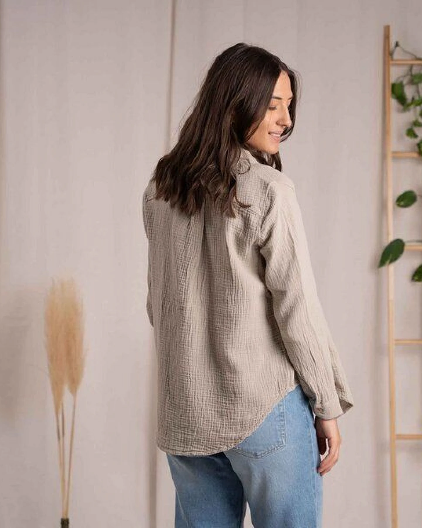 Vresh Clothing Vyllin - Musselin Hemd aus Biobaumwolle – Ansicht 3