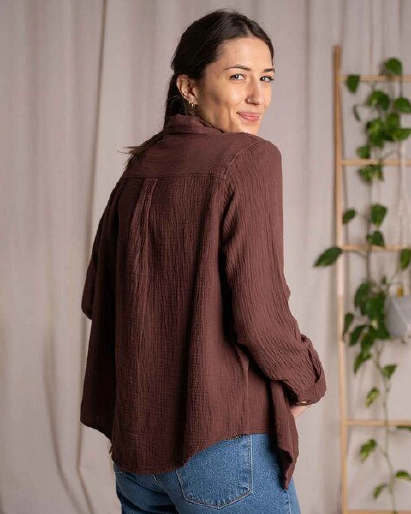 Vresh Clothing Vyllin - Musselin Hemd aus Biobaumwolle – Ansicht 2