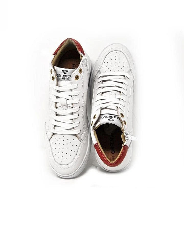 Greenwood Berlin GWB Sneaker Unisex Base high weiß rot