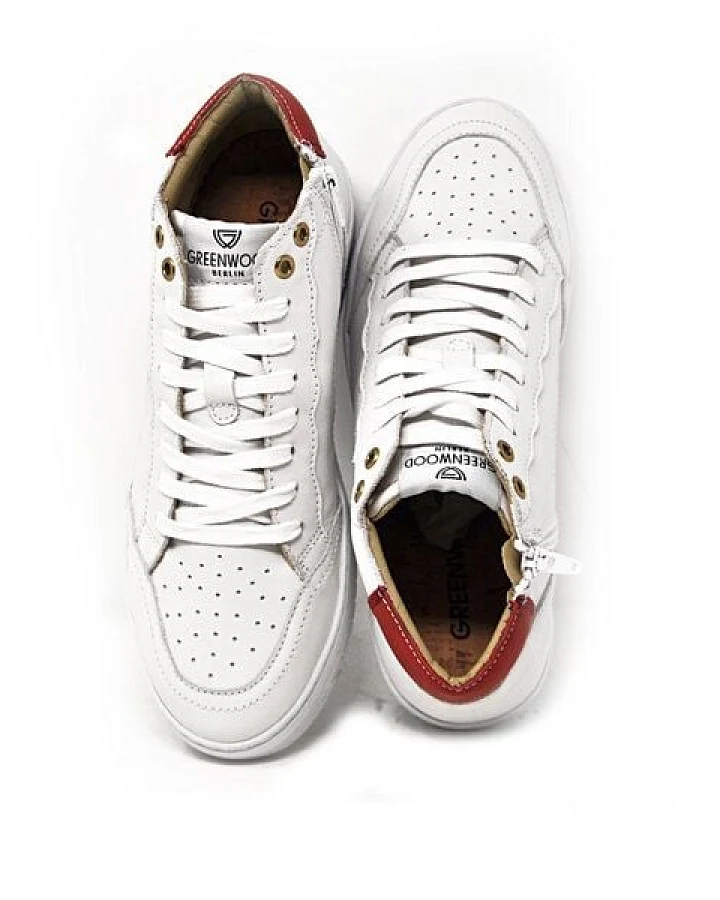 Greenwood Berlin GWB Sneaker Unisex Base high weiß rot