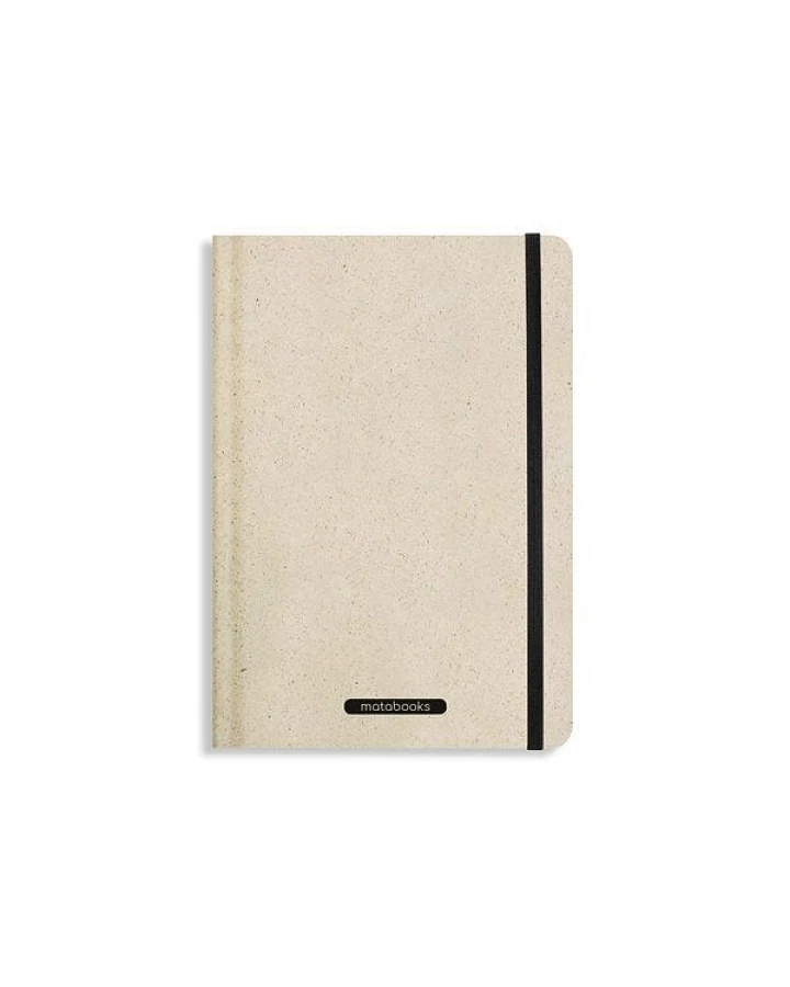 matabooks® Nachhaltiges A5 Notizbuch/Journal/Schreibheft aus Süßgraspapier – Nari (liniert)