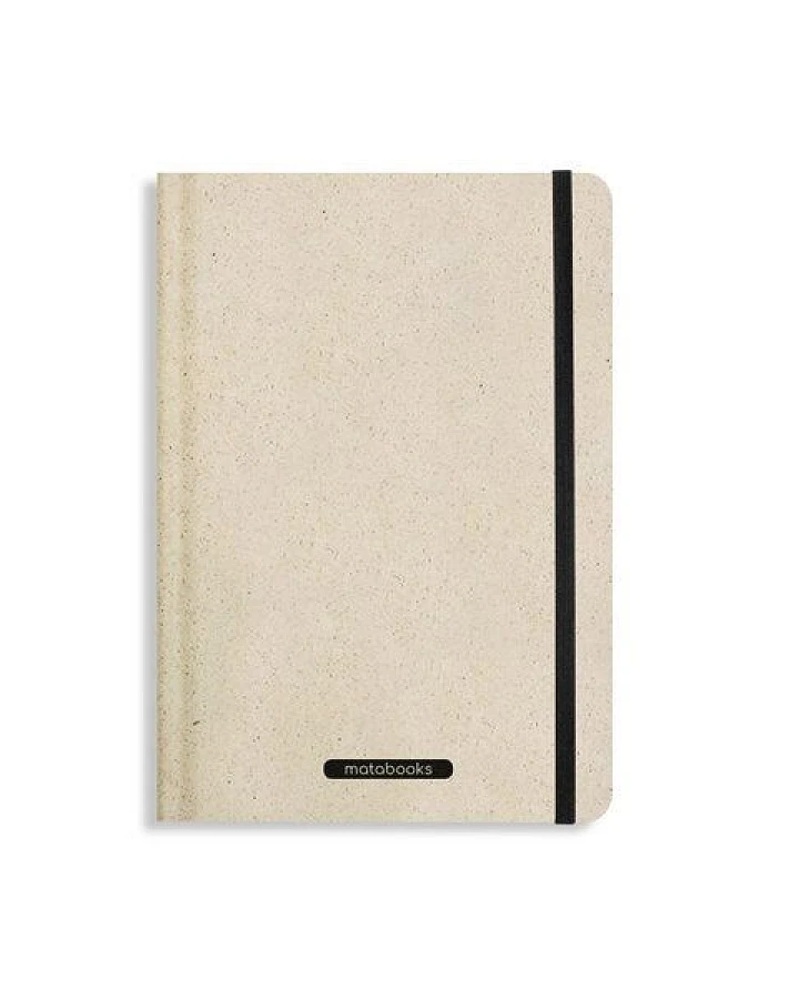 matabooks® Nachhaltiges A5 Notizbuch/Journal/Schreibheft aus Süßgraspapier – Nari (liniert)