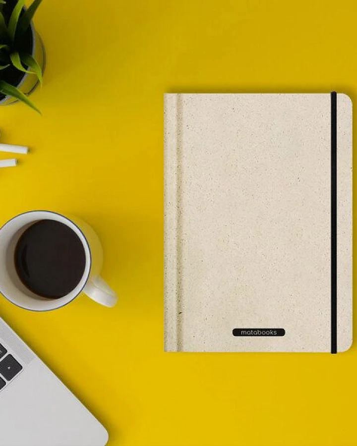 matabooks® Notizbuch A5 liniert aus Süßgraspapier mit Graspapier-Cover – Nari (liniert)