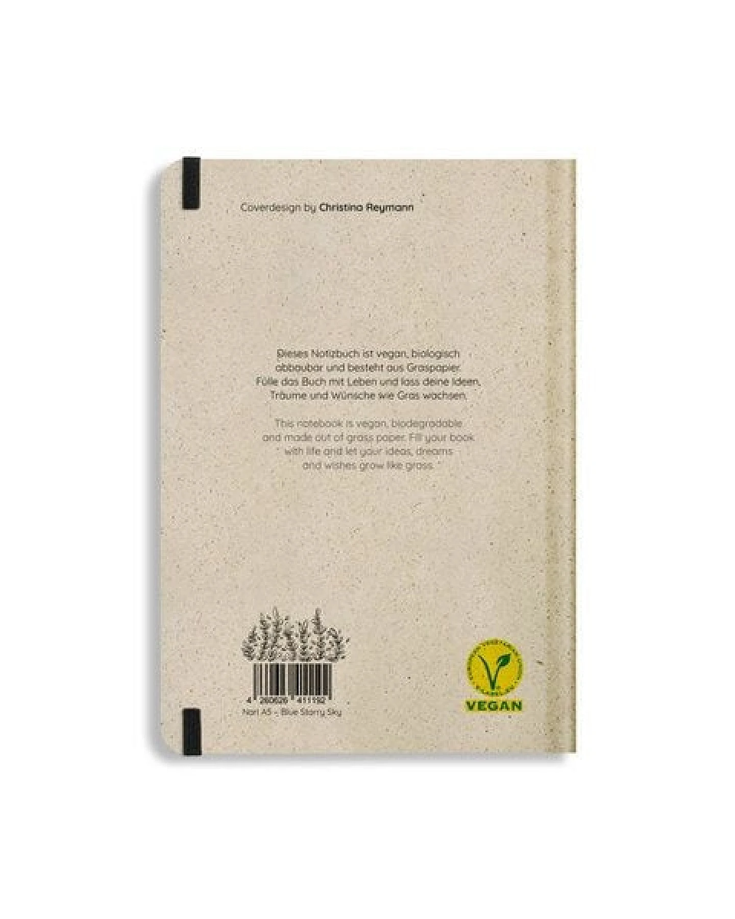 matabooks® Nachhaltiges A5 Notizbuch/Journal/Schreibheft aus Süßgraspapier – Nari (liniert) – Ansicht 3