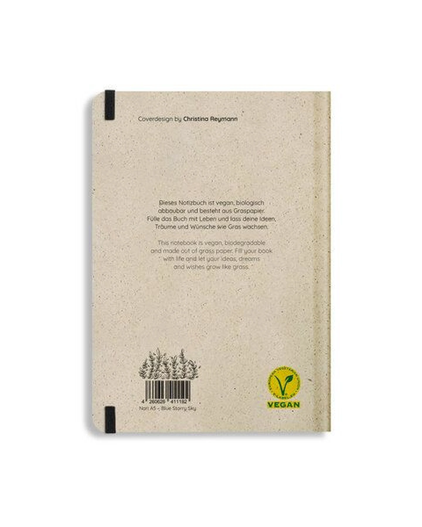 matabooks® Notizbuch A5 liniert aus Süßgraspapier mit Graspapier-Cover – Nari (liniert) – Ansicht 4