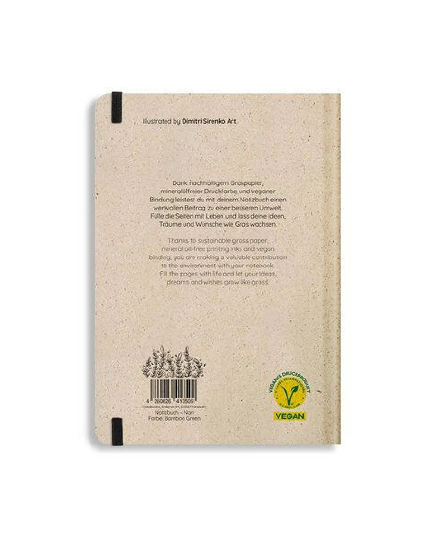 matabooks® Nachhaltiges A5 Notizbuch/Journal/Schreibheft aus Süßgraspapier – Nari (liniert) – Ansicht 3