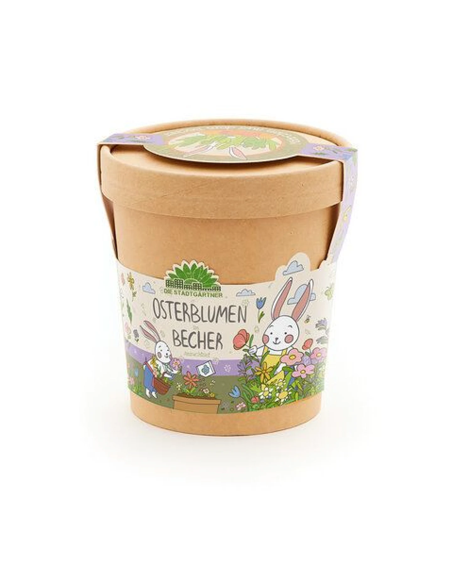 Die Stadtgärtner Blümchen aus dem Becher I Ostergeschenk für Kinder, Mama, Papa, Erwachsene I Geschenk für den Frühling – Ansicht 2