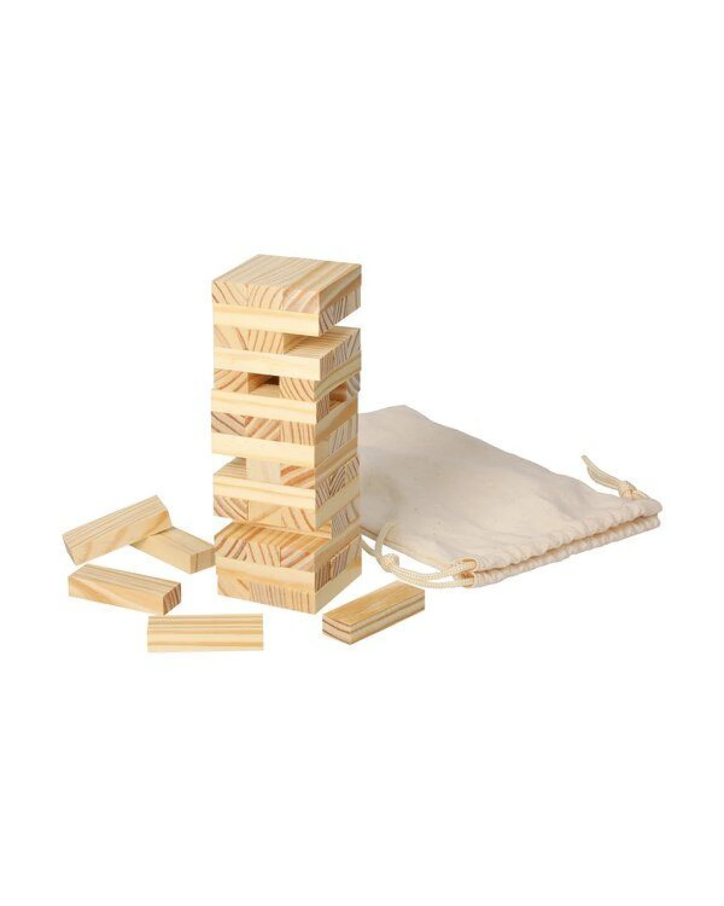 elasto Geschicklichkeitsspiel STACKY aus robustem Holz Reisespiel mit Beutel – Ansicht 2