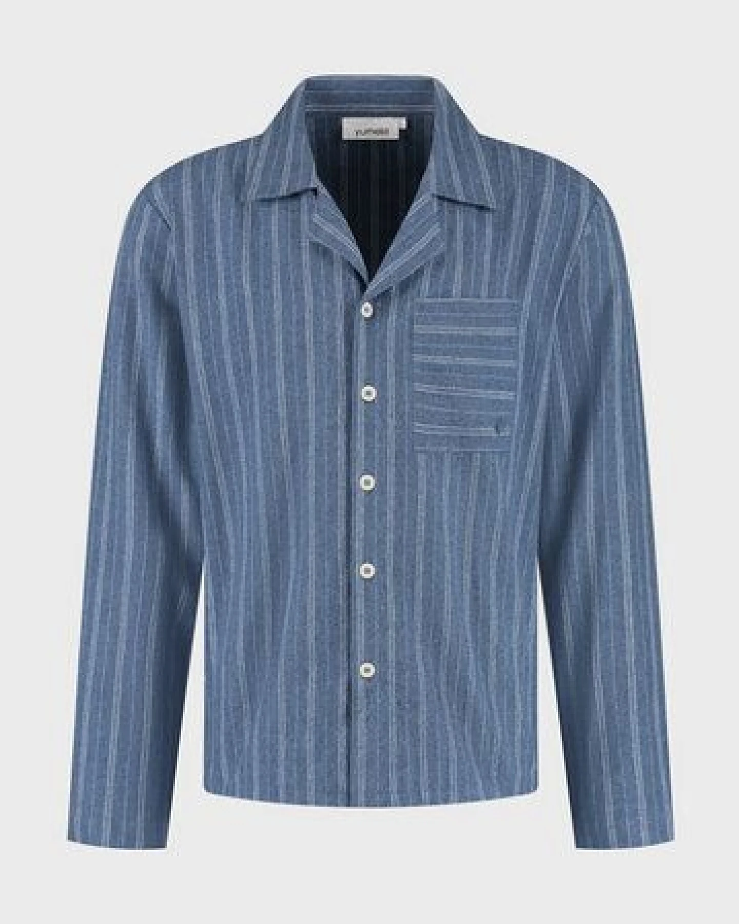 Pyjamaoberteil Herren "Yumeko" aus Velvet Flanell – Ansicht 2