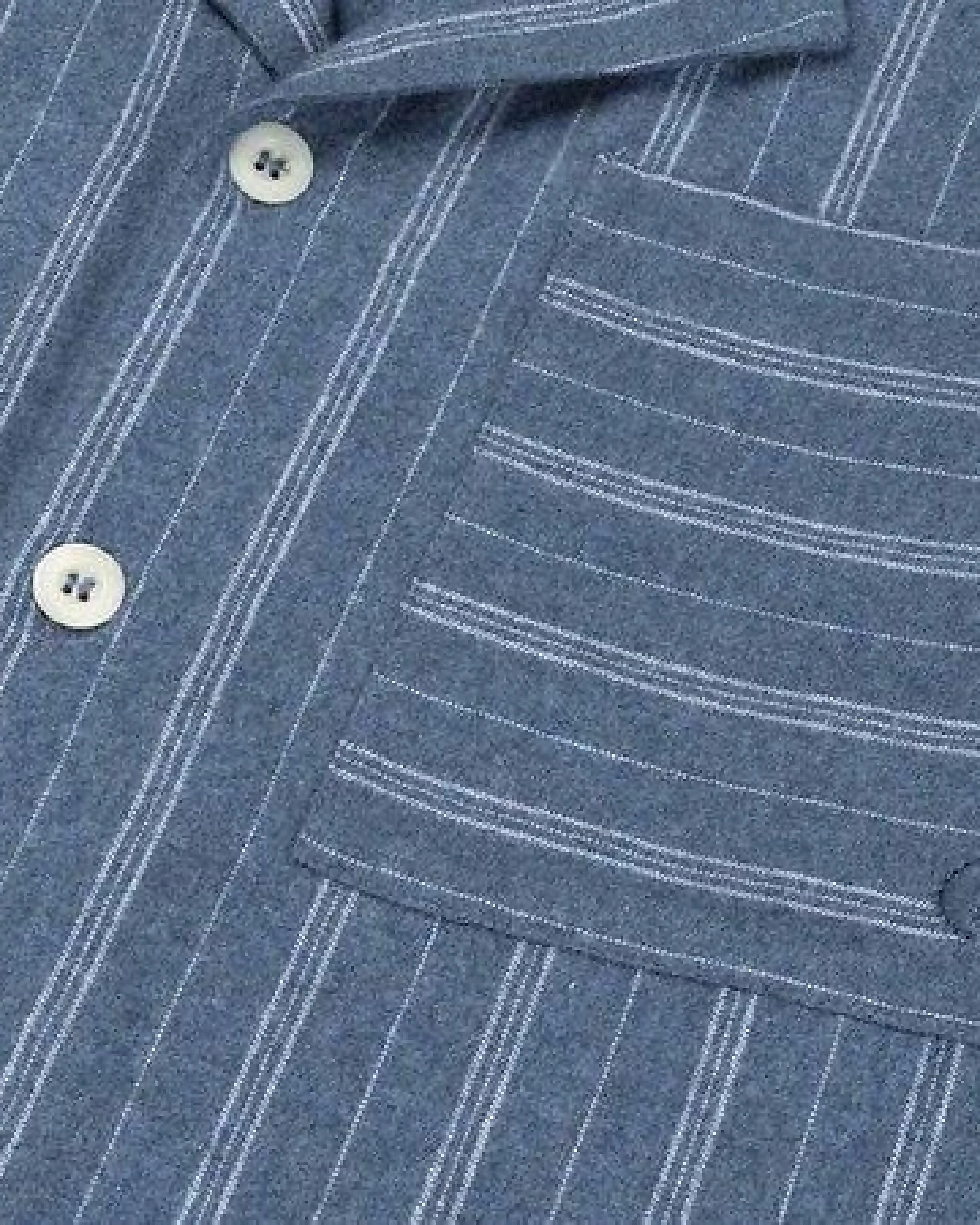 Pyjamaoberteil Herren "Yumeko" aus Velvet Flanell – Ansicht 4
