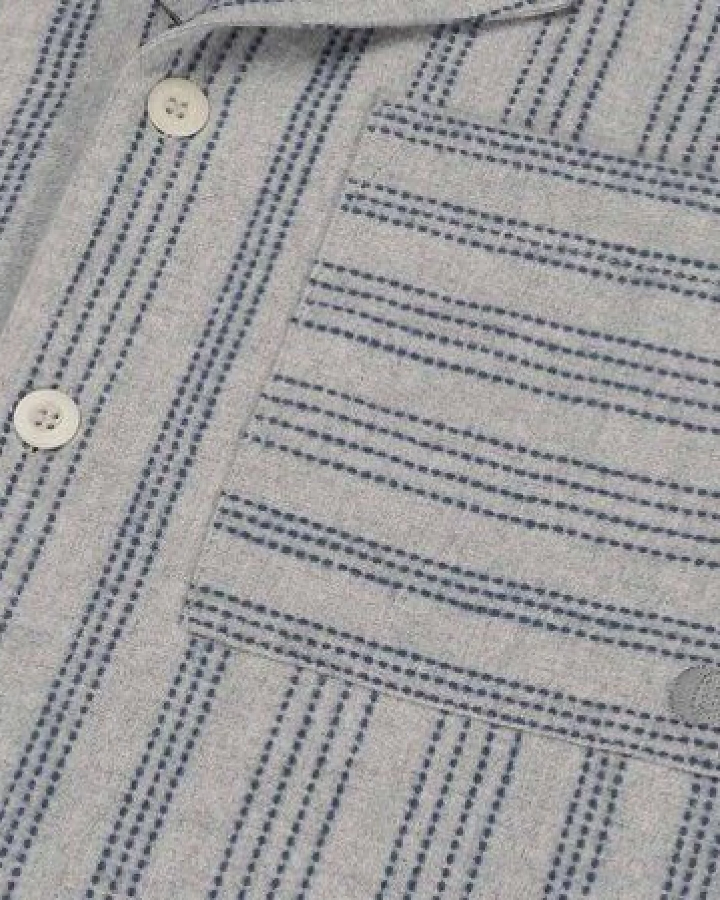 Pyjamaoberteil Herren "Yumeko" aus Velvet Flanell – Ansicht 4