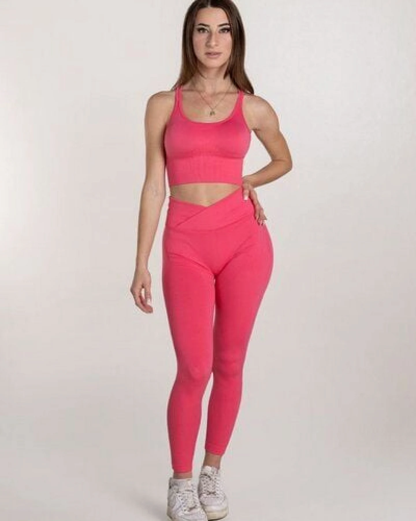 Empire Embodied Sportswear Fitnesshose Sporthose Sporthose Leggings Jogginghose pink - aus recyceltem Polyester – Ansicht 4