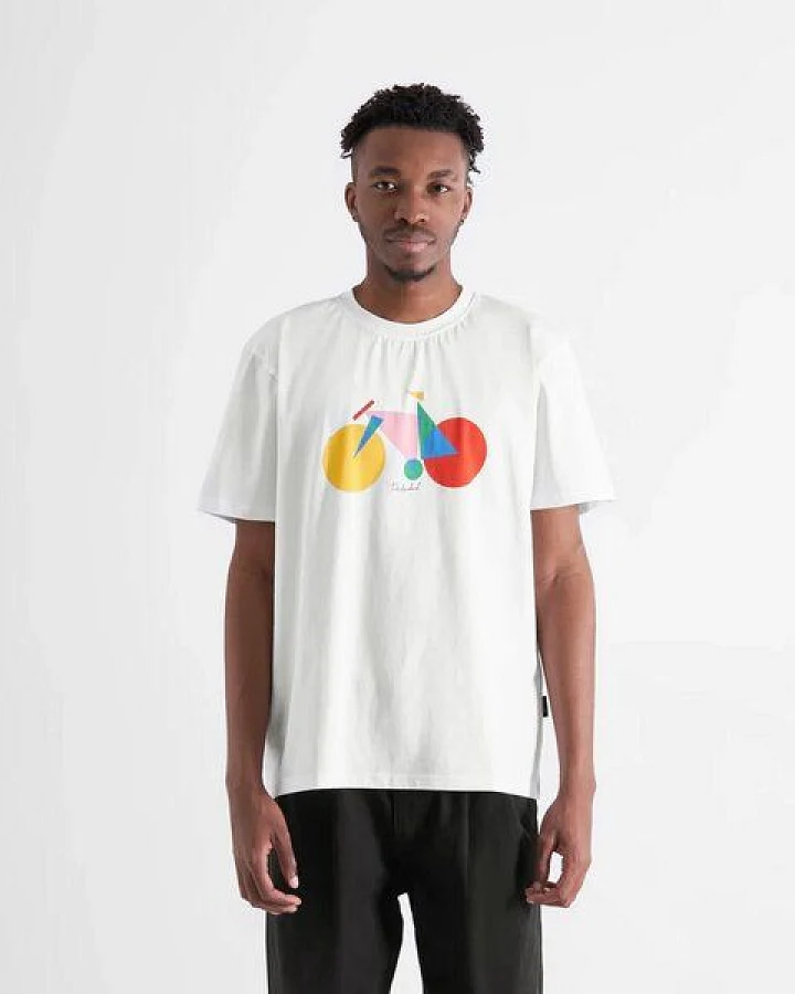 DEDICATED Herren T-Shirt mit Fahrrad Motiv Stockholm Paper Cut Bike