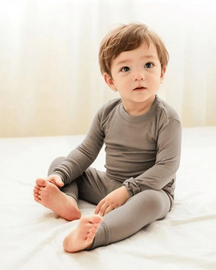 tetoi-vienna TENCEL langarm Body und lange Hose Baby Set "Waldbad"