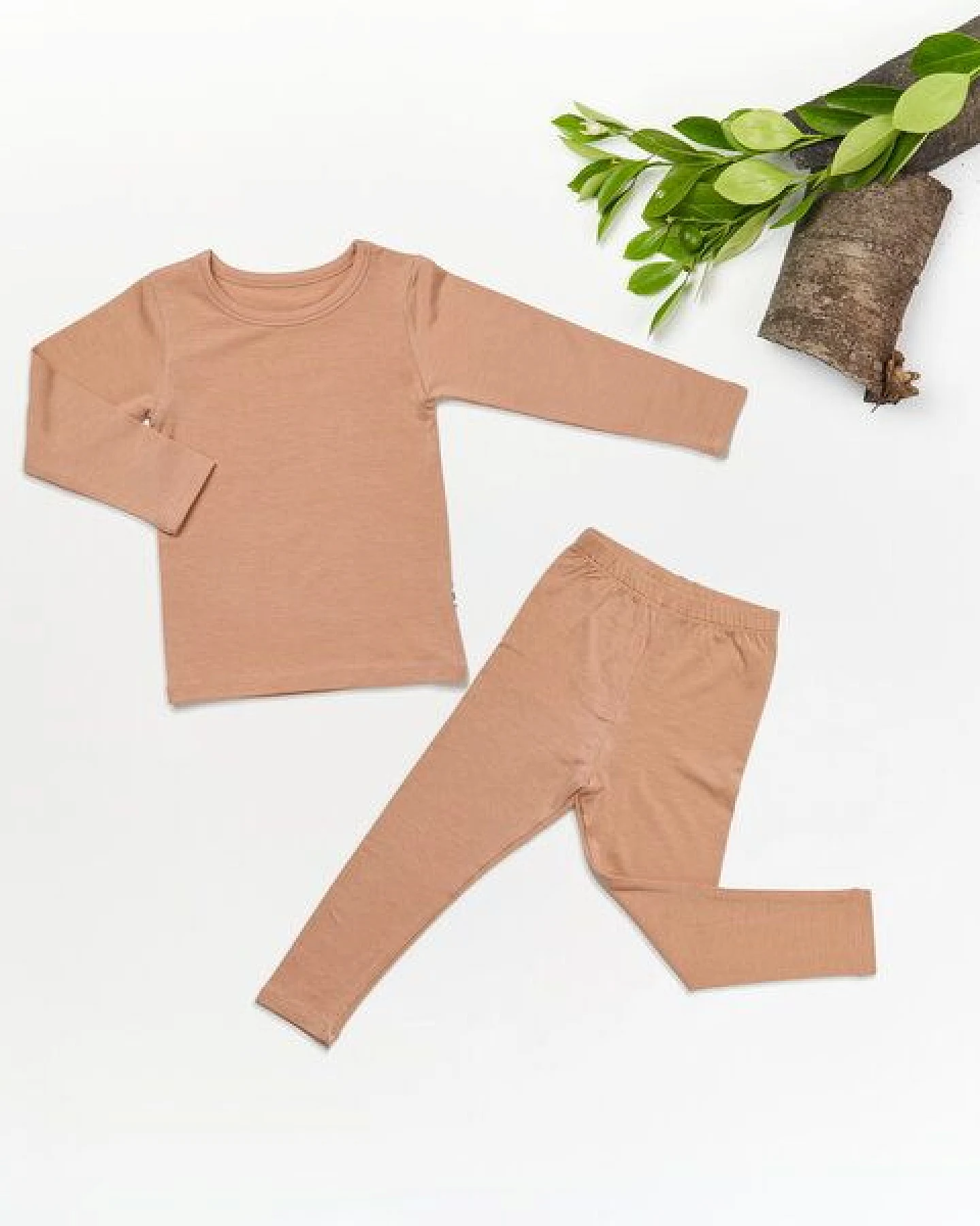 tetoi-vienna TENCEL langarm Shirt und lange Hose Kinder Set "Waldbad" – Ansicht 2
