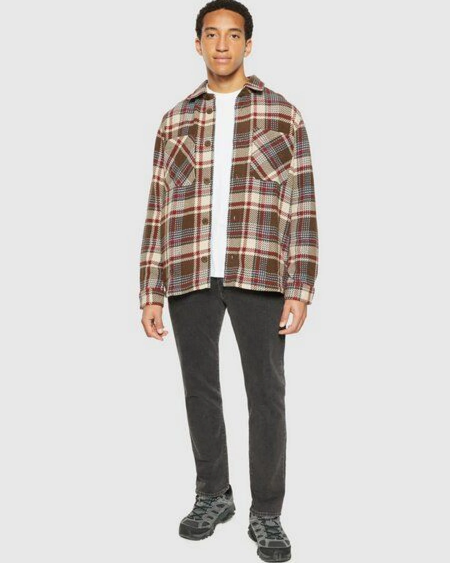 KnowledgeCotton Apparel Kariertes Overshirt - Overshirt red check – Ansicht 3