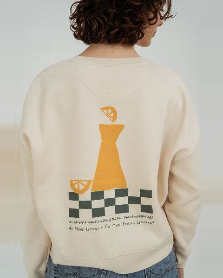 Kultgut Artdesign - Biofair- Pulloversweater im Boxistyle / Lemons