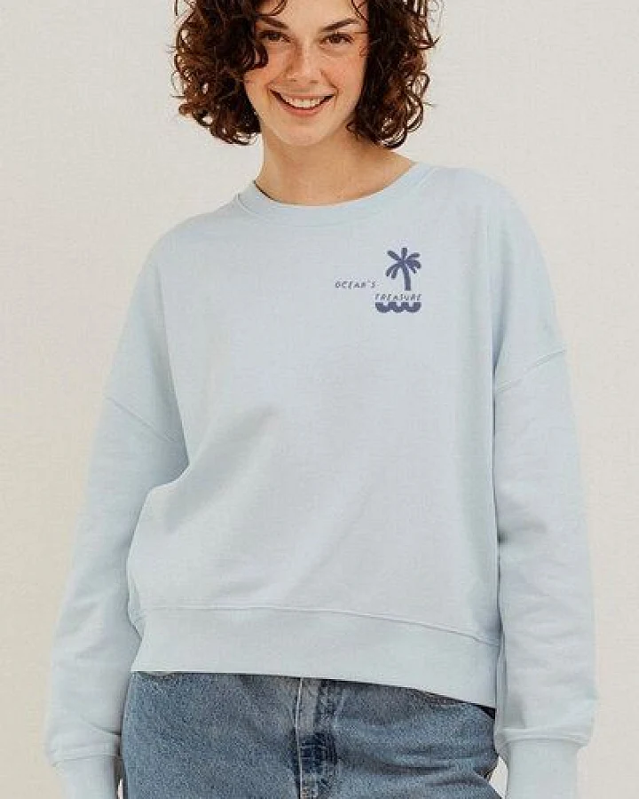 Kultgut Artdesign - Biofair- Pulloversweater im Boxistyle / Ocean Treasure