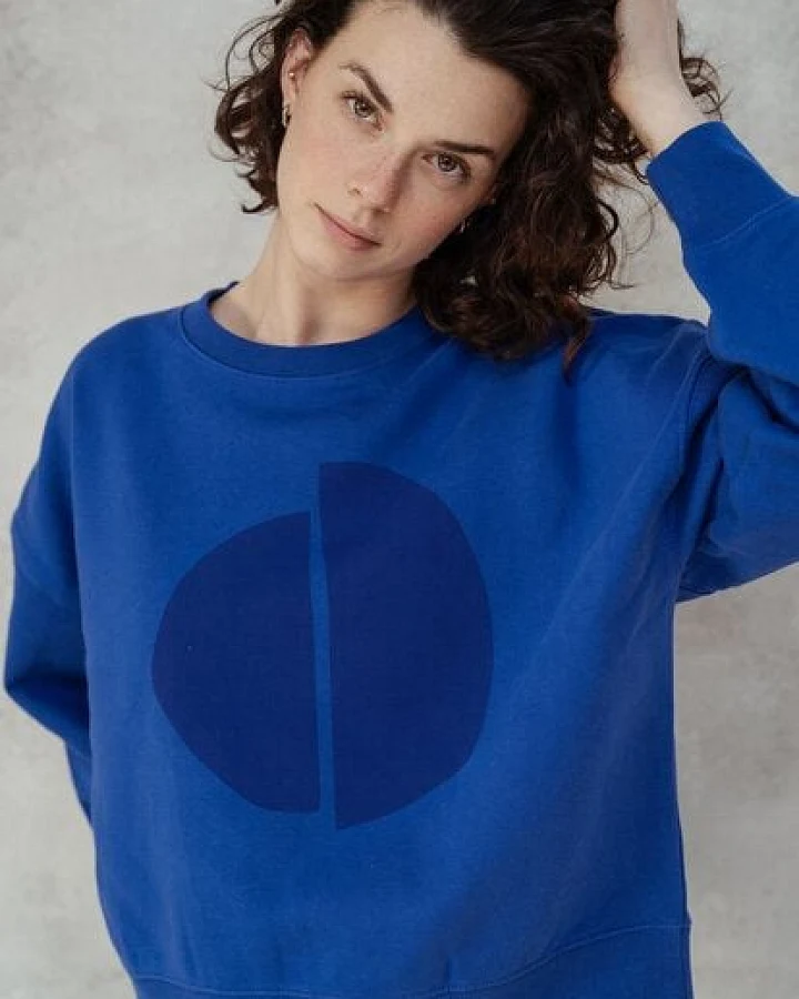 Kultgut Artdesign - Biofair- Pulloversweater im Boxistyle / Blue Hour
