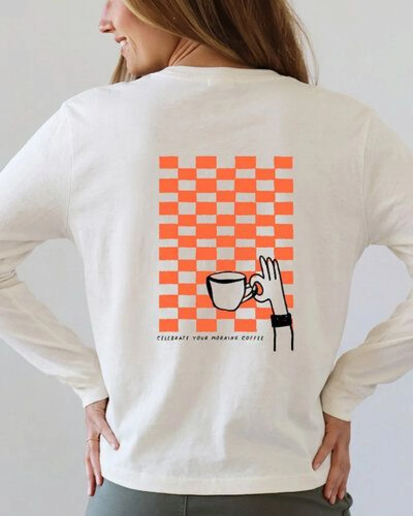 Kultgut Artdesign - Softes Langarmshirt Biobaumwolle / Celebrate Morning – Ansicht 3