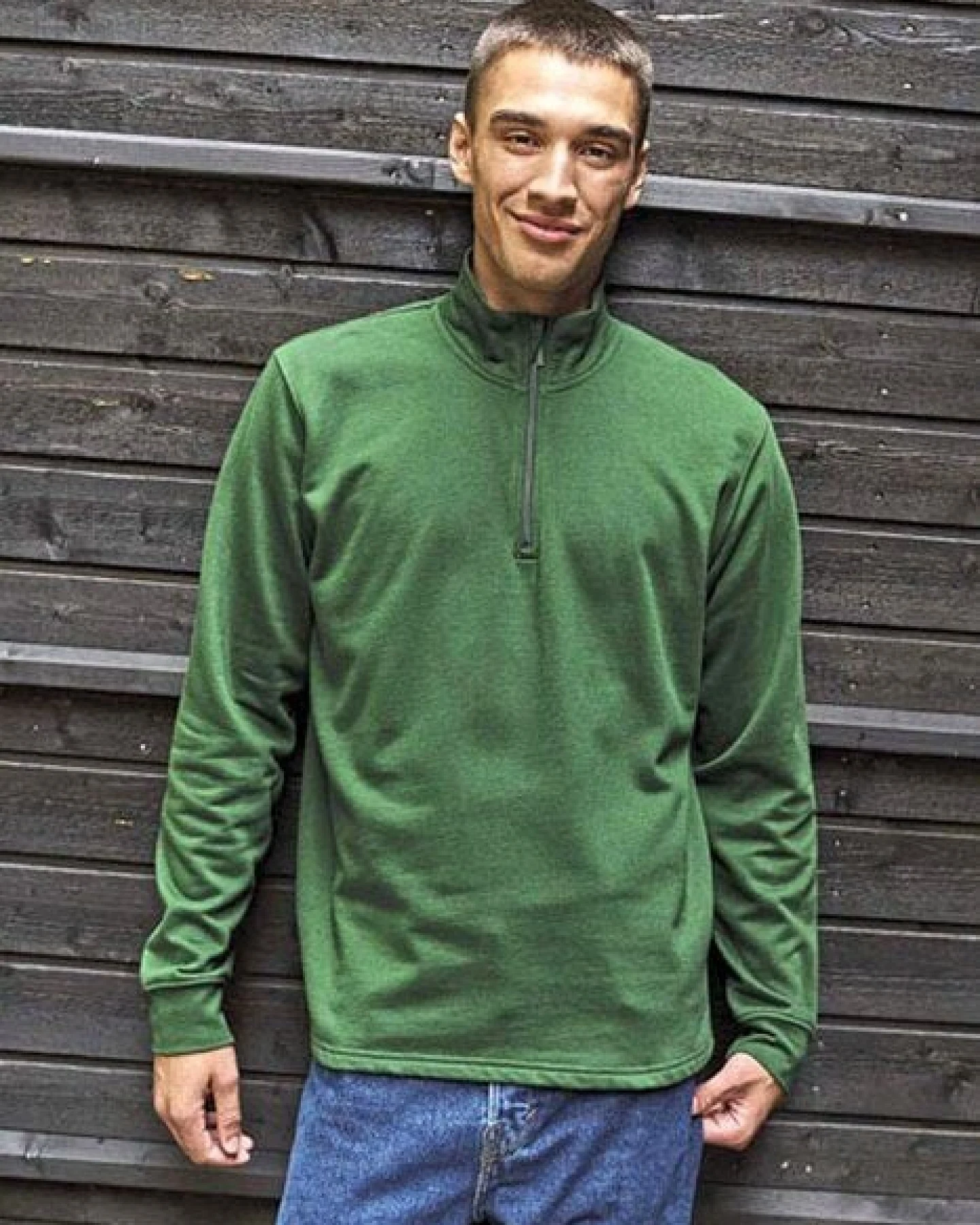 Neutral® Neutral Unisex Troyer Bio-Baumwolle Sweatshirt Quarter-Zip-Reißverschluss – Ansicht 2