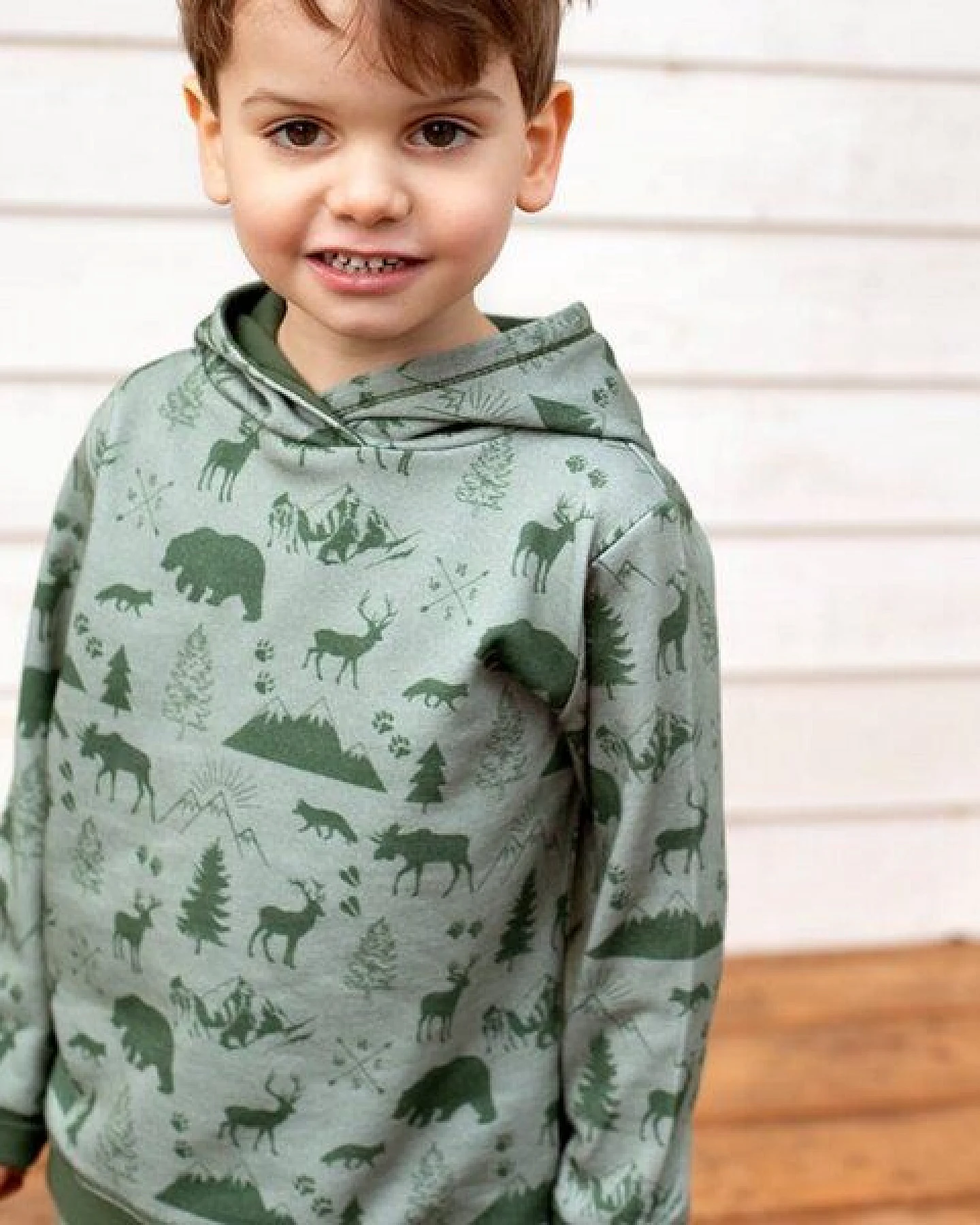 Enfant terrible Sweatshirt Waldtiere Stehkragen – Ansicht 3