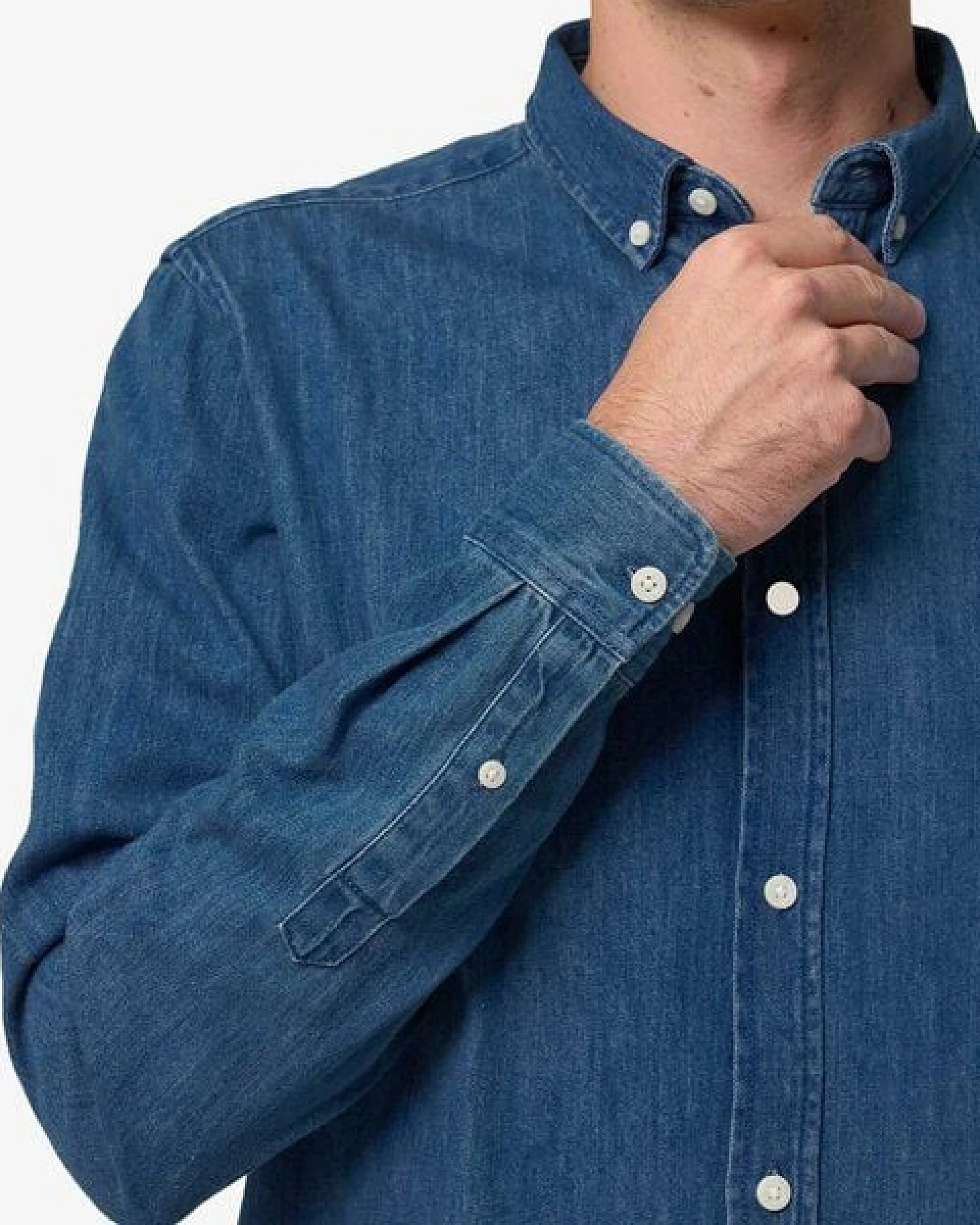 YTWOO Herren-Jeanshemd aus Bio-Baumwolle – Ansicht 4
