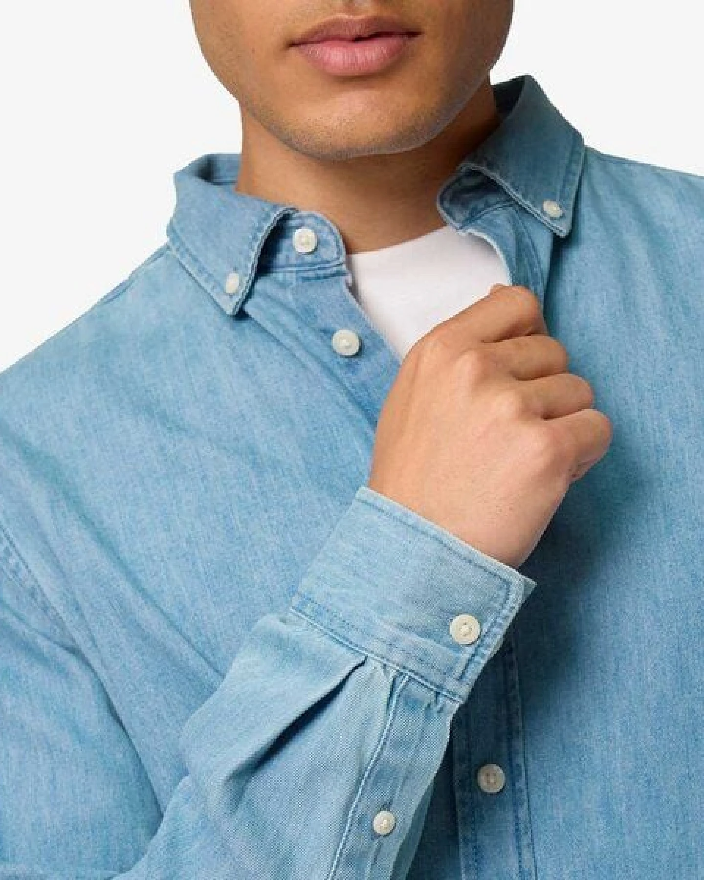 YTWOO Herren-Jeanshemd aus Bio-Baumwolle – Ansicht 4