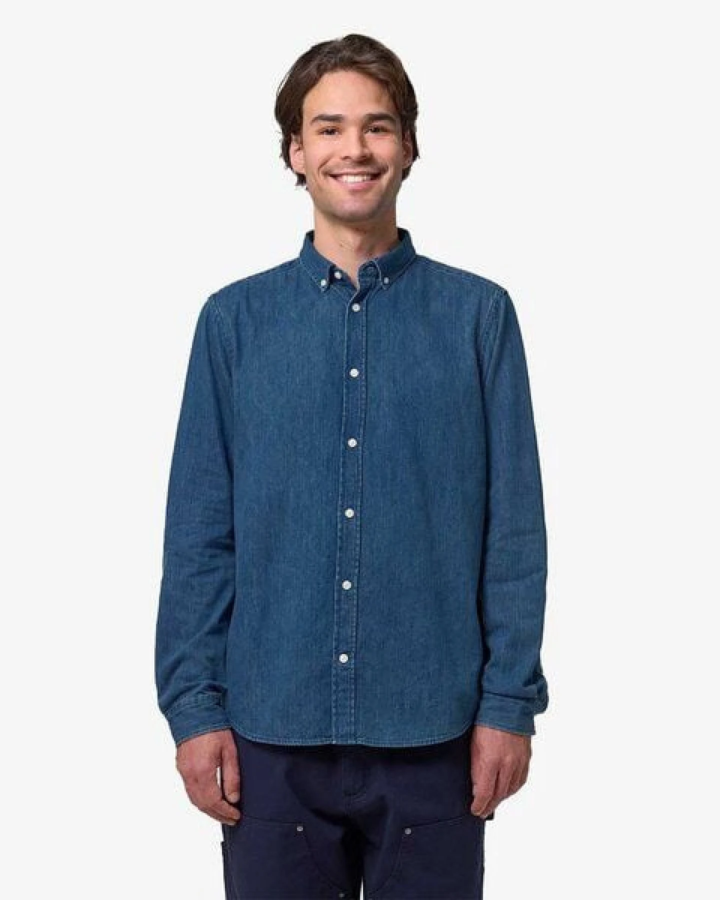YTWOO Herren-Jeanshemd aus Bio-Baumwolle – Ansicht 3